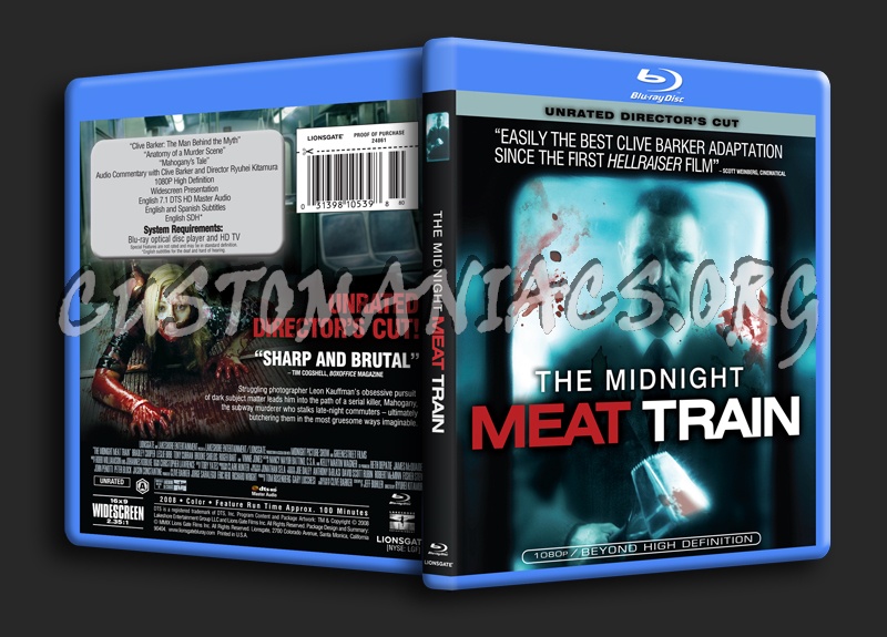 The Midnight Meat Train blu-ray cover