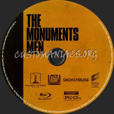The Monuments Men blu-ray label