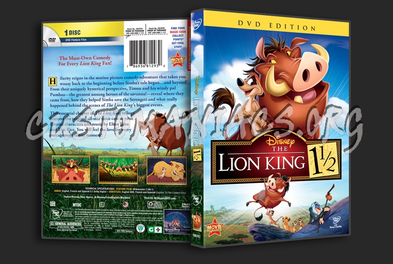 The Lion King 1 1/2 dvd cover