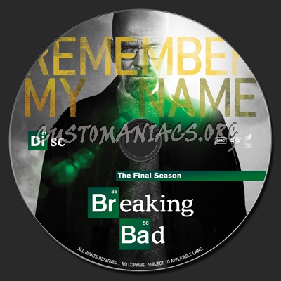 Breaking Bad : The Final Season dvd label