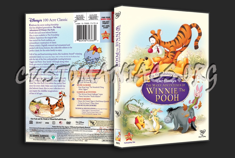 The Many Adventures of Winnie the Pooh dvd cover