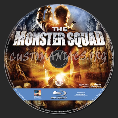 The Monster Squad blu-ray label