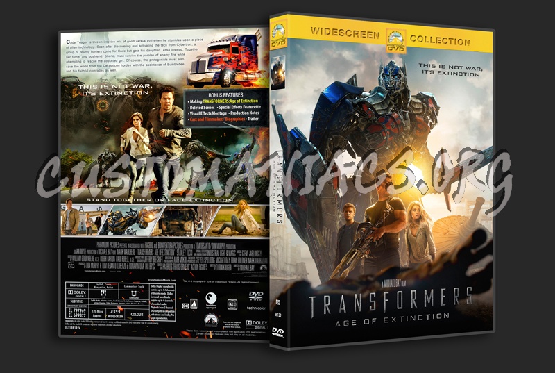 Transformers Age of Extinction dvd cover