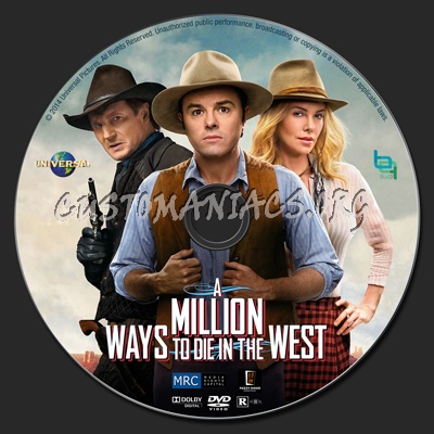 A Million Ways to Die in the West dvd label