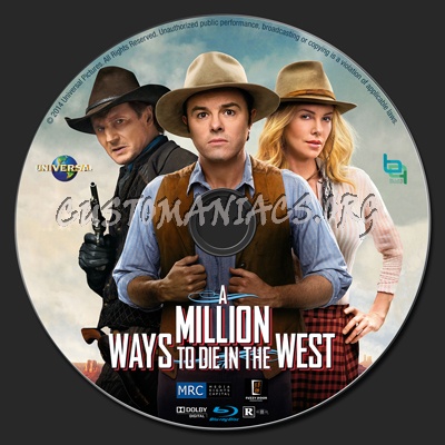 A Million Ways to Die in the West blu-ray label