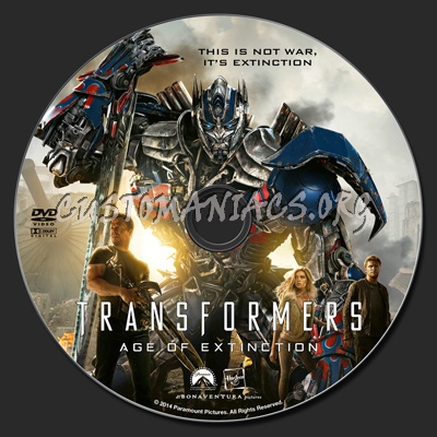 Transformers: Age Of Extinction dvd label