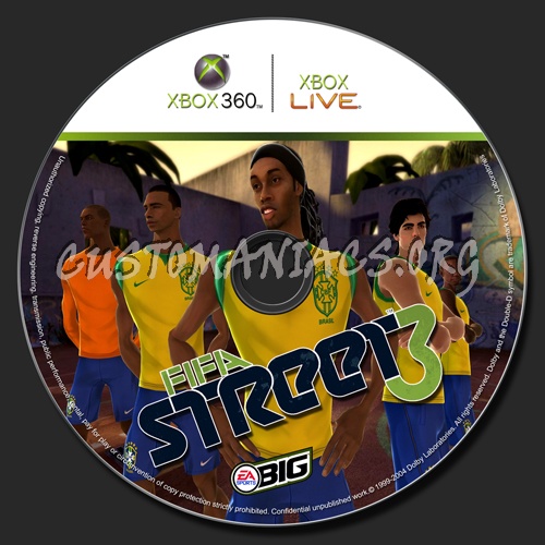 Fifa Street 3 dvd label