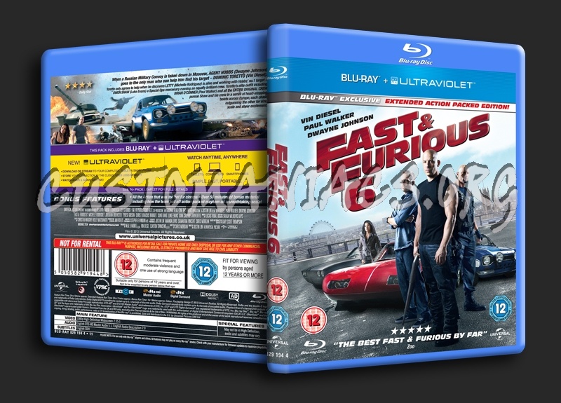 Fast & Furious 6 blu-ray cover