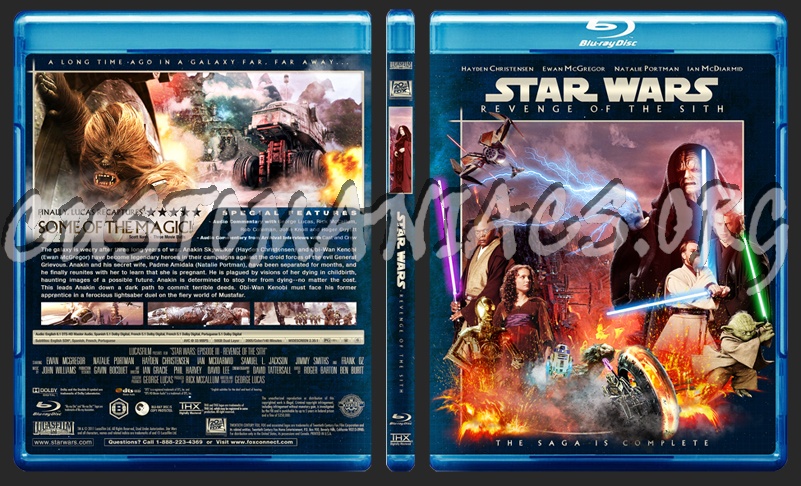 Star Wars : Episode III - Revenge Of The Sith blu-ray cover