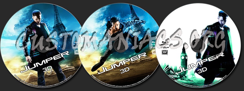 Jumper (3D) blu-ray label