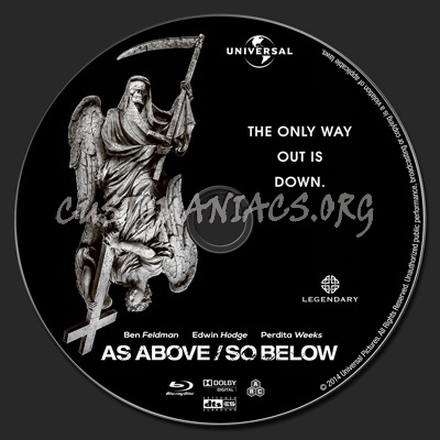 As Above, So Below blu-ray label