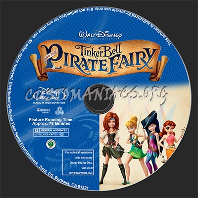 Tinker Bell and the Pirate Fairy blu-ray label