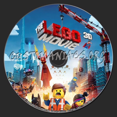 The LEGO Movie (3D) blu-ray label