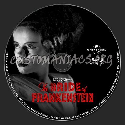 The Bride of Frankenstein (1935) blu-ray label