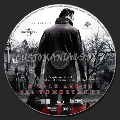 A Walk Among the Tombstones blu-ray label