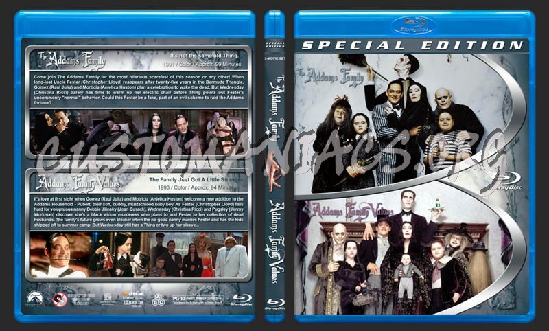 Addams Family Double Feature blu-ray cover