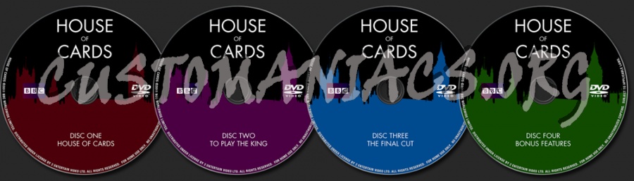 House of Cards / To Play The King / The Final Cut dvd label