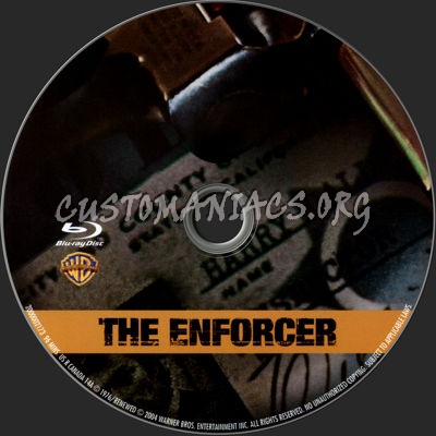 The Enforcer blu-ray label