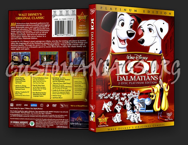 101 Dalmatians (Two-Disc Platinum Edition) dvd cover