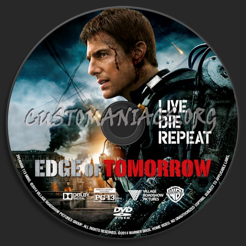 Edge Of Tomorrow dvd label