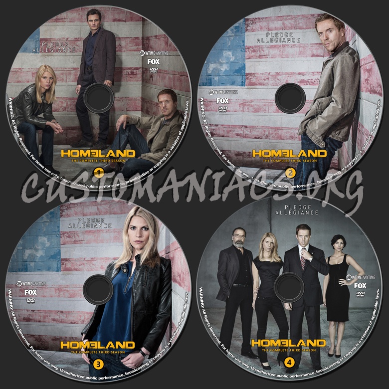 Homeland - Season 3 dvd label