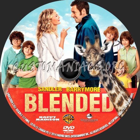 Blended (2014) dvd label