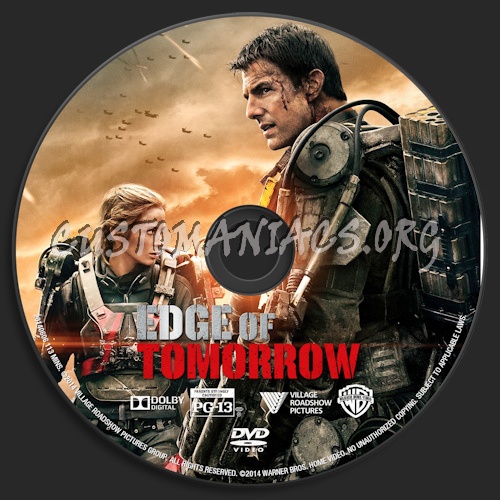 Edge Of Tomorrow dvd label