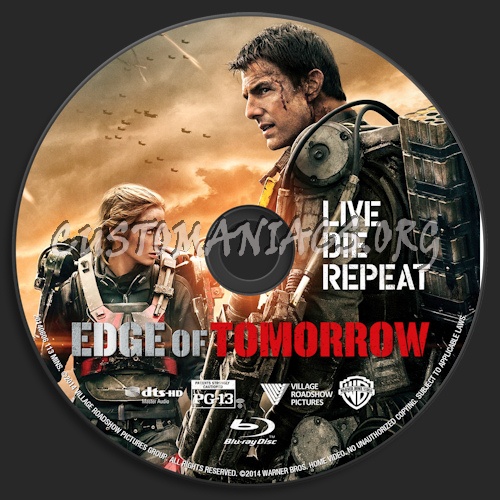 Edge Of Tomorrow blu-ray label
