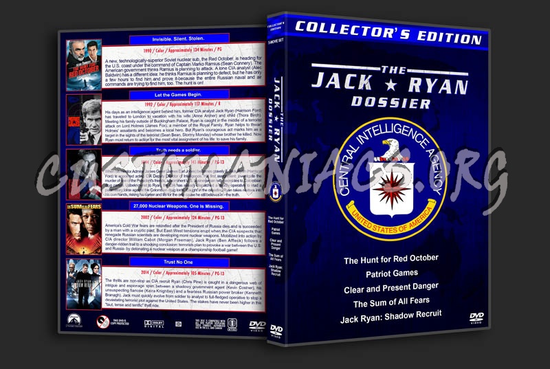 The Jack Ryan Dossier dvd cover