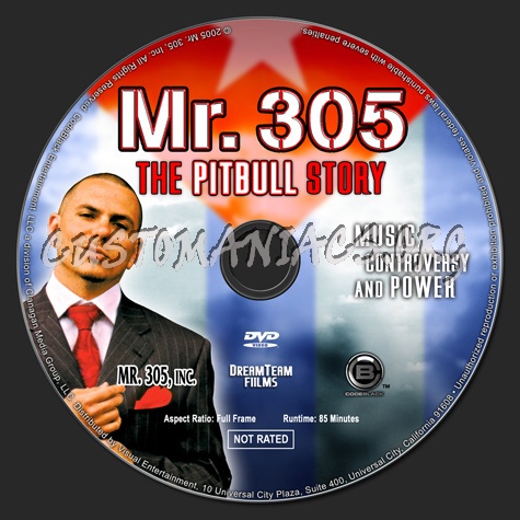 Mr. 305 The Pitbull Story dvd label
