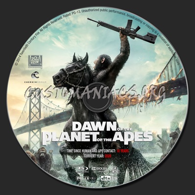 Dawn of the Planet of the Apes blu-ray label