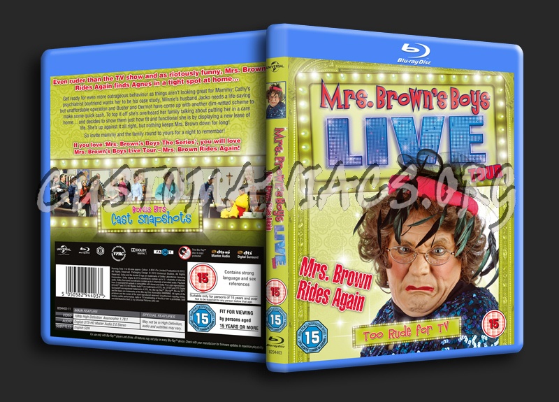 Mrs Brown's Boys Live Tour Mrs Brown Rides Again blu-ray cover