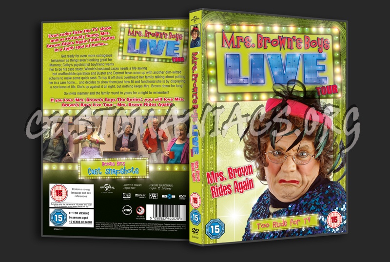 Mrs Brown's Boys Live Tour Mrs Brown Rides Again dvd cover