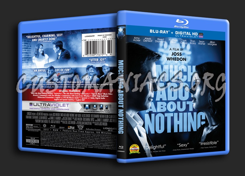 Much Ado About Nothing (2012) blu-ray cover