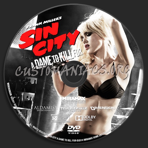 Sin City: A Dame to Kill For dvd label