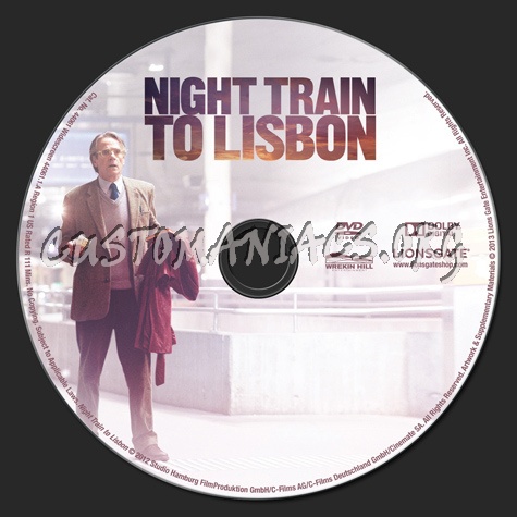 Nigh Train to Lisbon dvd label