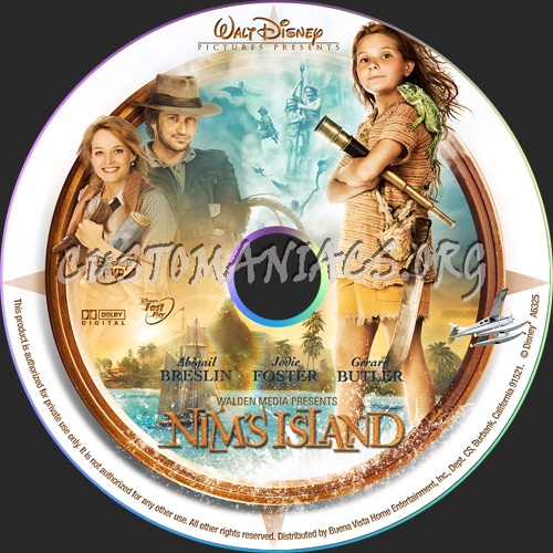 Nim's Island dvd label