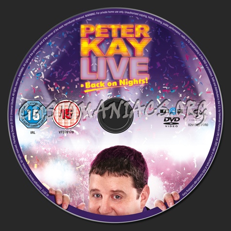 Peter Kay: Live & Back on Nights dvd label