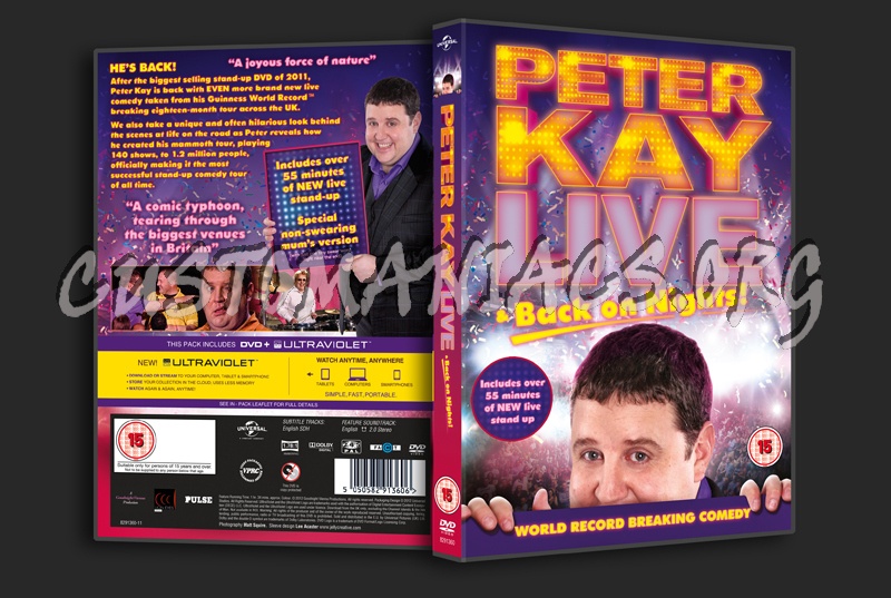 Peter Kay: Live & Back on Nights dvd cover