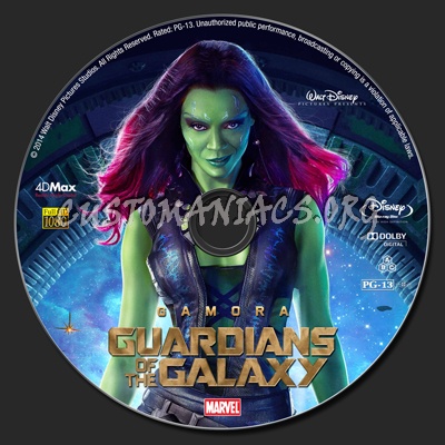 Guardians of the Galaxy blu-ray label