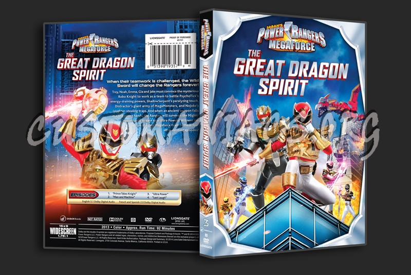 Power Rangers Megaforce The Great Dragon Spirit Volume 3 dvd cover