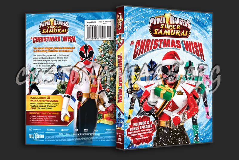 Power Rangers Super Samurai A Christmas Wish dvd cover