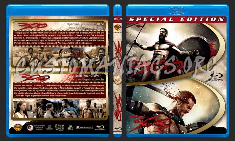 300 / 300: Rise of an Empire Double blu-ray cover
