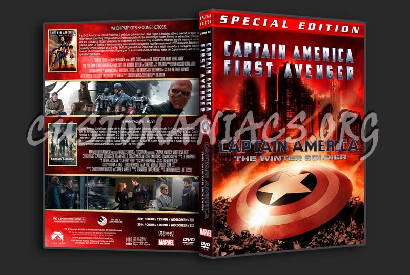 Captain America: First Avenger / Captain America: Winter Soldier Double dvd cover