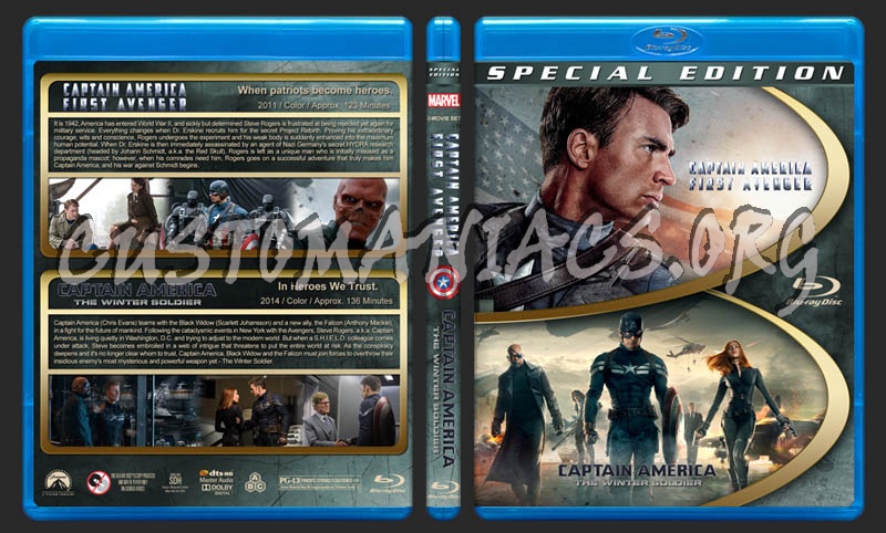 Captain America: First Avenger / Captain America: Winter Soldier Double blu-ray cover