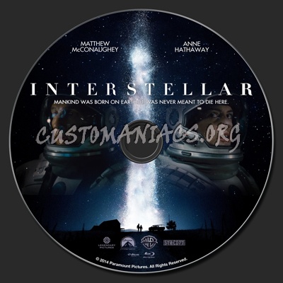 Interstellar blu-ray label
