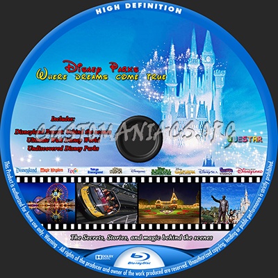 Disney Parks Where dreams come true blu-ray label