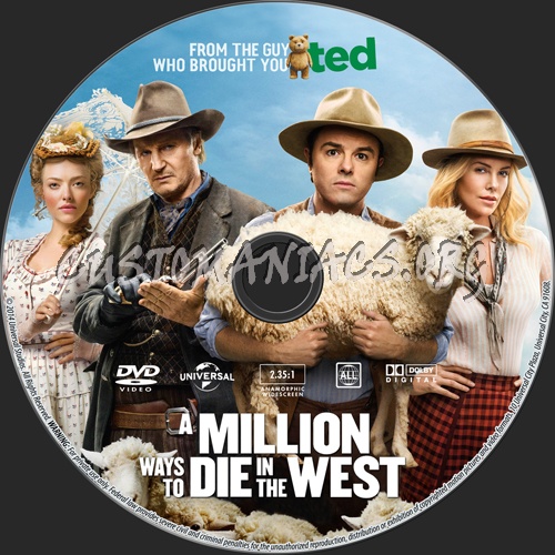 A Million Ways to Die in the West dvd label