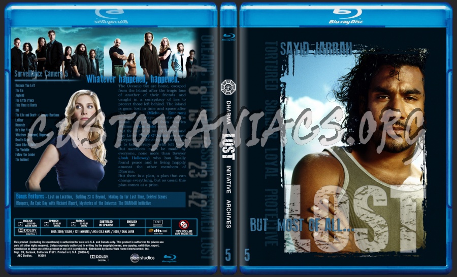 Lost Season 5 bluray cover DVD Covers & Labels by Customaniacs, id 211582 free download