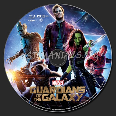 Guardians Of The Galaxy blu-ray label